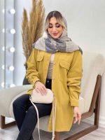 مانتو پشت پیله دو جیب کد 4406 - تصویر 4