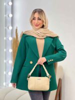 مانتو جیب نما دکمه طلایی کد 4420 - تصویر 18