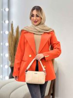 مانتو جیب نما دکمه طلایی کد 4420 - تصویر 19