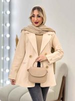 مانتو جیب نما دکمه طلایی کد 4420 - تصویر 28