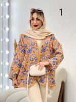 مانتو طرح دار جلو باز کد 4422