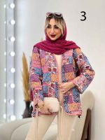 مانتو طرح دار گاندوزی کد 4422 - تصویر 8