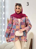 مانتو طرح دار گاندوزی کد 4422 - تصویر 13
