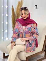 مانتو طرح دار گاندوزی کد 4422 - تصویر 5