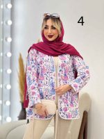 مانتو طرح دار گاندوزی کد 4422 - تصویر 3