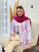 مانتو طرح دار گاندوزی کد 4422 - تصویر 12