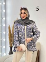مانتو طرح دار گاندوزی کد 4422 - تصویر 2