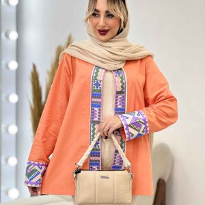 مانتو جلو باز خرجه کار هندی کد 4421