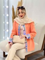 مانتو جلو باز خرجه کار هندی کد 4421 - تصویر 11
