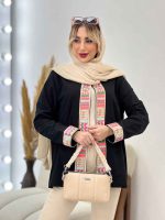 مانتو جلو باز خرجه کار هندی کد 4421 - تصویر 5