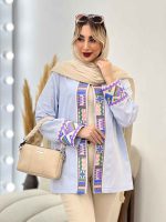 مانتو جلو باز خرجه کار هندی کد 4421 - تصویر 18