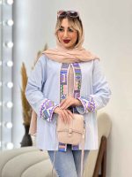 مانتو جلو باز خرجه کار هندی کد 4421 - تصویر 9