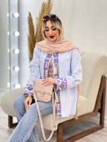 مانتو جلو باز خرجه کار هندی کد 4421 - تصویر 3