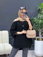 مانتو لینن یقه سه دکمه کد 4394 - تصویر 11