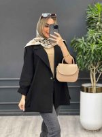 مانتو لینن پشت دکمه سرشانه پاگن کد 4395 - تصویر 22