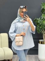 مانتو لینن یقه سه دکمه کد 4394 - تصویر 21