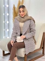 مانتو شنل شش دکمه کد 4325 - تصویر 7