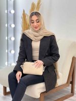 مانتو شنل شش دکمه کد 4325 - تصویر 4