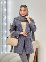 مانتو شنل شش دکمه کد 4325 - تصویر 11
