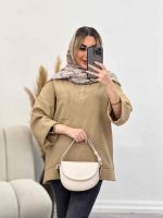 مانتو جلوبسته آستین دوبل کد 4339 - تصویر 11