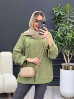 مانتو لینن چهار جیب کد 4426 - تصویر 5