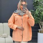مانتو لینن چهار جیب کد 4426