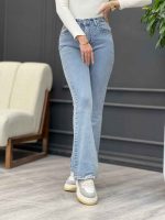 شلوار بوت کات آبی روشن کد 12659 - تصویر 7