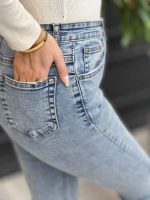 شلوار بوت کات آبی روشن کد 12659 - تصویر 5