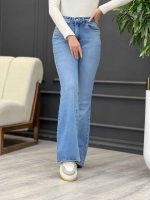 شلوار بوت کات آبی وسط کد 12973 - تصویر 7