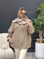 مانتو لینن چهار جیب کد 4426 - تصویر 2