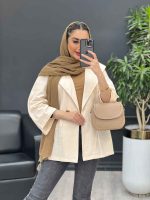 مانتو دو دکمه جیب نما کد 4316 - تصویر 25