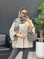 مانتو دو دکمه جیب نما کد 4316 - تصویر 17