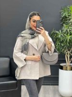 مانتو دو دکمه جیب نما کد 4316 - تصویر 8