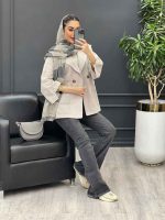 مانتو دو دکمه جیب نما کد 4316 - تصویر 24