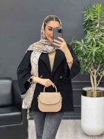 مانتو دو دکمه جیب نما کد 4316 - تصویر 6