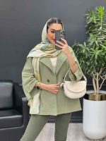 مانتو دو دکمه جیب نما کد 4316 - تصویر 22