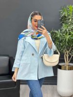 مانتو دو دکمه جیب نما کد 4316 - تصویر 12