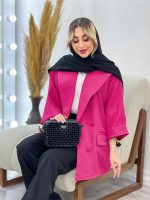 مانتو مازراتی یقه بلیزر چهاردکمه کد 4415 - تصویر 18