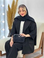 مانتو مازراتی یقه بلیزر چهاردکمه کد 4415 - تصویر 8
