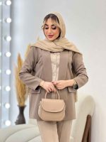 مانتو مازراتی دو جیب نما کد 4326 - تصویر 3