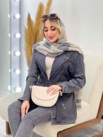 مانتو جین آستین سه دکمه کد 4398 - تصویر 10
