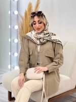 مانتو جیب پاکتی پایین هلال کد 4402 - تصویر 9