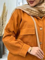 مانتو جیب پاکتی پایین هلال کد 4402 - تصویر 15