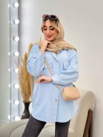 مانتو جیب پاکتی پایین هلال کد 4402 - تصویر 5