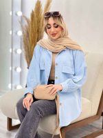 مانتو جیب پاکتی پایین هلال کد 4402 - تصویر 14