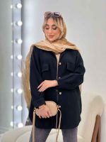 مانتو جیب پاکتی پایین هلال کد 4402 - تصویر 4