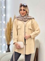 مانتو جیب پاکتی پایین هلال کد 4402 - تصویر 6