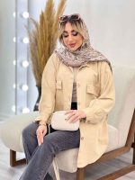 مانتو جیب پاکتی پایین هلال کد 4402 - تصویر 19