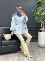 مانتو ژیله دکمه دار کد 4427 - تصویر 22