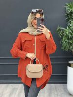 شومیز دو جیب طرح گربه کد 4369 - تصویر 9